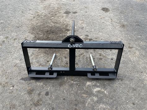 skid steer hay attachments|quick attach hay bale spear.